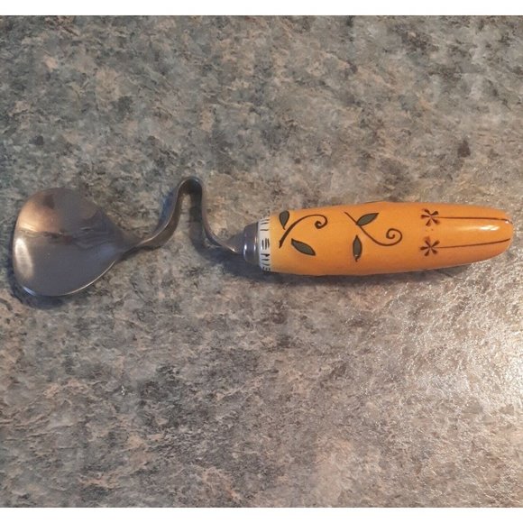 Honey Spoon Jasmine by MSC Yellow Ceramic Hooked Handle - Picture 2 of 9